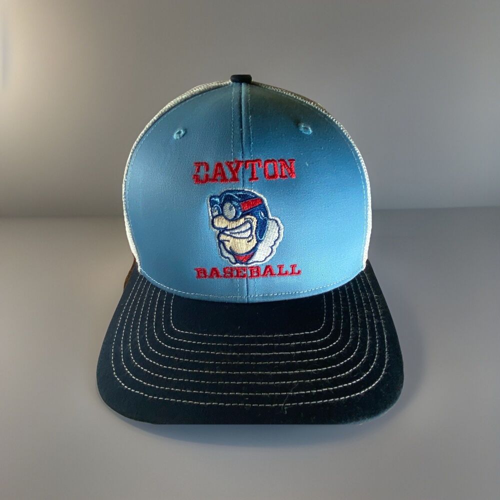 Dayton Baseball Richardson Mesh Trucker Baseball Cap Hat Adjustable  Snap Back